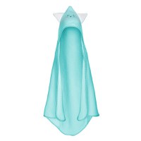 Prosop cu gluga cu urechi din bumbac 80x80 cm Aqua Cat Qmini - 1