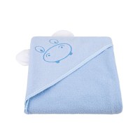 Prosop cu gluga cu urechi din bumbac 80x80 cm Blue Hippo Qmini - 2