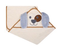 Prosop de baie cu gluga cu urechi din bumbac 80x80 cm Ecru Dog - 1