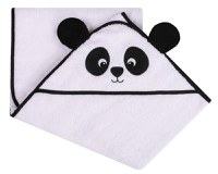 Prosop de baie cu gluga cu urechi din bumbac 80x80 cm White Panda - 1