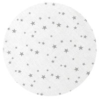 Prosop mare cu gluga MimiNu 100x100 cm din bumbac si thermo fleece Mini Gray Stars - 1