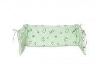 Protectie laterala pat 140 x 27 cm bumbac ranforce Lamb Green - 1