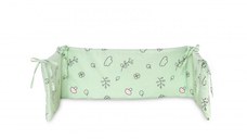 Protectie laterala pat 140 x 27 cm bumbac ranforce Lamb Green