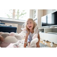 Protectie laterala Ricokids pentru patut, impletita 2 m roz - 5