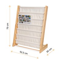 Raft organizator de carti pentru copii 76.5 cm material Lemn - 5