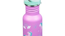 Recipient din otel inoxidabil 355 ml cu capac cu cioc Klean Kanteen Kid Classic Narrow Unicorns