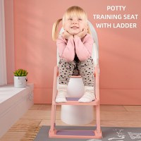 Reductor toaleta cu scara Little Mom Potty Training Pink - 7