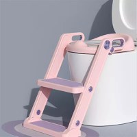 Reductor toaleta cu scara Little Mom Potty Training Pink - 1