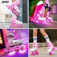 Role 2 in 1 Neon Combo Skates marime 34-37 pink - 6