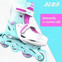 Role Neon Inline Skates marime 34-37 Teal Pink - 2