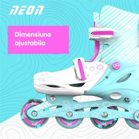 Role Neon Inline Skates marime 34-37 Teal Pink - 4