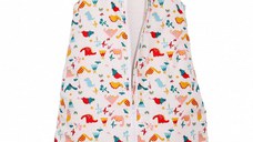 Sac de dormit copii 0.8 tog KidsDecor Cute Dinosaurs din bumbac 140 cm