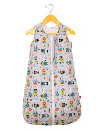 Sac de dormit copii 1.5 tog Robot Friends din bumbac 95 cm - 1