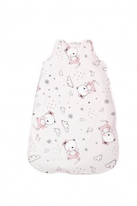 Sac de dormit de iarna 85 cm bumbac ranforce Ballerina Bear Pink - 1