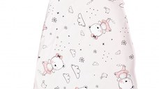 Sac de dormit de iarna 85 cm bumbac ranforce Ballerina Bear Pink