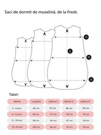 Sac de dormit de muselina 0-6 luni model Surfboy - 3