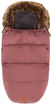 Sac de iarna cu guler blanita detasabil pentru carucior roz pudra 100x50 cm Fillikid - 7