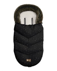 Sac de iarna Kikkaboo pentru carucior 95x45 cm Luxury Fur Confetti Black - 1