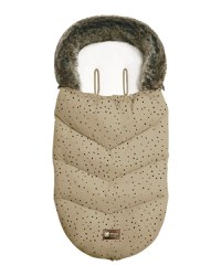 Sac de iarna Kikkaboo pentru carucior 95x45 cm Luxury Fur Dots Beige - 1