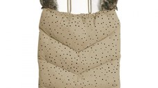 Sac de iarna Kikkaboo pentru carucior 95x45 cm Luxury Fur Dots Beige