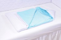 Saculet de dormit gros velvet alb si bleu 80x45 cm tog 2,5 - 2