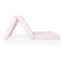 Saltea pliabila cu husa detasabila din bumbac 120x60x6 cm Mirage Pink - 4