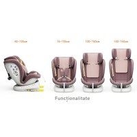 Scaun Auto Tweety Plus Deluxe Buf Boof i-size rotativ 360 cu Isofix 40-150 cm LightPurple - 4