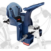 Scaun bicicleta copii SafeFront Deluxe pozitie montare centru 15 kg si casca protectie XS 44-48 Fairy Tale WeeRide denim - 3