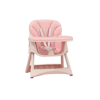 Scaun de masa transformabil 2 in 1 Little Mom Modern Pink - 8