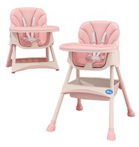 Scaun de masa transformabil 2 in 1 Little Mom Modern Pink - 9