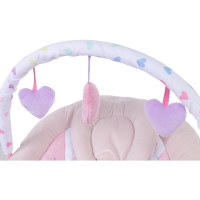 Scaunel balansoar FreeON Rest n Play cu trei jucarii 8 melodii pink - 1