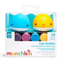 Set 2 dispensere pentru baie si 20 tablete Munchkin Colour Buddies 24L+ - 6