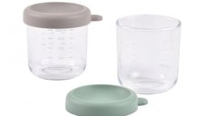 Set 2 recipiente sticla Beaba 250 ml sage green gazelle