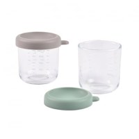 Set 2 recipiente sticla Beaba 250 ml sage green gazelle - 1