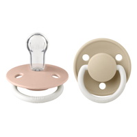 Set 2 suzete Bibs fosforescente de lux Glow Silicon tetina rotunda marime universala BlushVanilla - 2