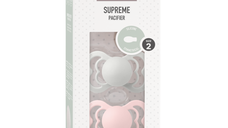 Set 2 suzete Bibs Supreme Silicon tetina simetrica 6 luni + HazeBlossom