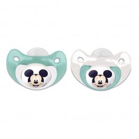 Set 2 suzete ortodontice Disney Mickey din silicon cu capac de protectie 0-6 luni - 5