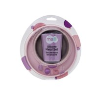 Set 3 recipiente silicon hrana bebe Melii purplepinkgrey - 1