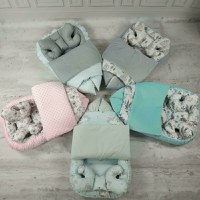 Set 4 in 1 Cosulet bebelus Baby Cocoon 90x50 cm Peonie Pink - 5