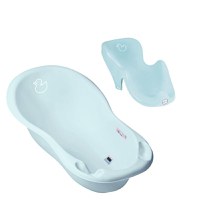 Set cadita 86 cm cu senzor de temperatura si suport anatomic Duck Albastru - 2