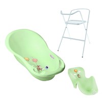 Set Cadita 86 cm cu suport metalic si suport anatomic Forest Verde - 2