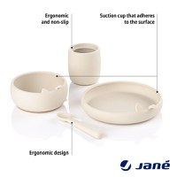 Set complet de masa Jane din silicon cu 4 piese BPA free Pale - 2