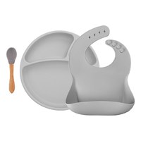 Set de hranire Bwl II Minikoioi 100 Premium Silicone powder grey - 4