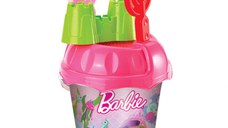 Set de joaca pentru nisip cu galetusa mare si accesorii Barbie Roz