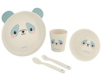 Set de masa cu 5 piese KikkaBoo Bamboo Panda Blue - 1