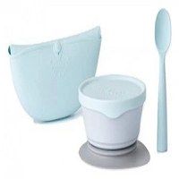 Set diversificare hrana bebelusi Miniware First Bites 4 piese Aqua - 5