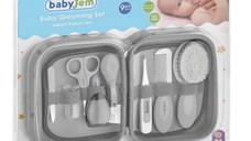 Set ingrijire bebelusi cu 9 piese BabyJem Grooming Set Grey