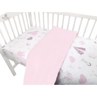 Set pentru bebelusi 6+1 piese MimiNu 120x60 cm Baby Shower Pink - 2