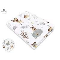 Set pentru bebelusi 6+1 piese MimiNu 120x60 cm Forest Friends Beige - 1