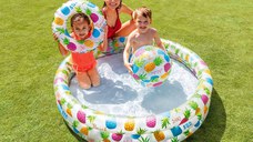 Set piscina gonflabila cu minge si colac incluse Intex Beach Sun